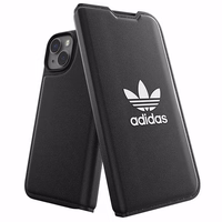Adidas OR Dėklas telefonui Booklet BASIC iPhone 14 6.1" juodas/baltas 50181