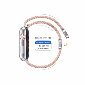 TECH-PROTECT NYLONMAG APPLE WATCH 4 / 5 / 6 / 7 / 8 / 9 / SE / ULTRA 1 / 2 (42 / 44 / 45 / 49 MM) DULKIŲ ROŽINĖ