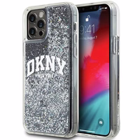 DKNY Liquid Glitter Big Logo dėklas iPhone 12 Pro/12 - juodas