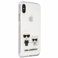 Karl Lagerfeld Karl & Choupette iPhone Xs Max dėklas telefonui - skaidrus