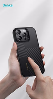 Benks Montage Magnetinis Armor Pro Kevlar Dėklas Metalinis Rėmas 600D+1500D (MF66) Iphone 16 Pro Max juodas (Kameros Valdymo Mygtukas)