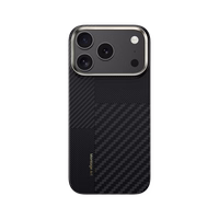 Benks Montage magnetinis Armor Air Kevlar dėklas su metaliniu rėmeliu 600D+1500D (MB69) Iphone 17 Pro telefonui juodas