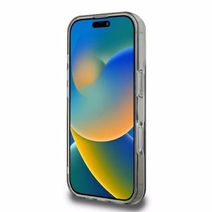 Guess IML Flowers Wreath Magnētinis dėklas telefonui iPhone 16 Pro - juodas