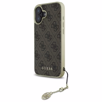 Guess 4G Charms Kolekcijos dėklas iPhone 16 Plus - rudas