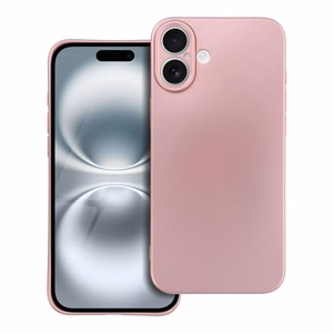 METALLIC dėklas telefonui IPHONE 16 Plus rožinis