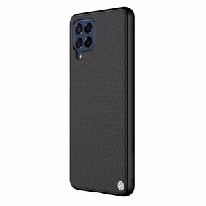 Nillkin Tekstūrinis dėklas patvarus sustiprintas dėklas su geliniu rėmu ir nailonine nugarėle Samsung Galaxy M53 5G juodas