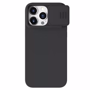 Dėklas Nillkin CamShield Silky Silicone Apple iPhone 15 Plus juodas