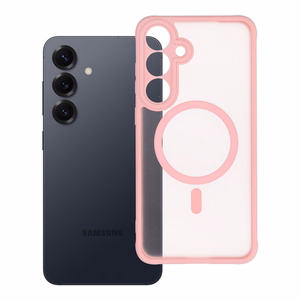 Case for Samsung S25 PLUS Full Matte Mag Cover compatible with MagSafe light pink