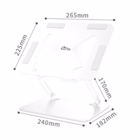 MEDIA-TECH Nešiojamojo kompiuterio stovas – Laptop Stand MT2661W (baltas)