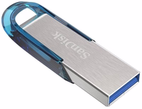 SanDisk Ultra Flair USB atmintukas 64 GB USB A tipo 3.2 Gen 1 (3.1 Gen 1) Mėlyna, Sidabras
