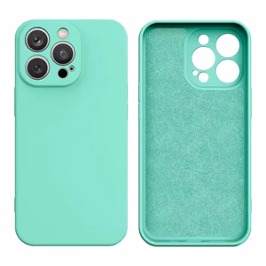 Силиконовый чехол iPhone 14 Plus мятно-зелёный