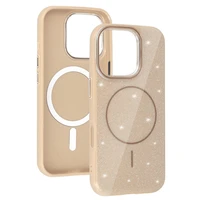 Magnetinis Itin Plonas Blizgus dėklas Iphone 15 auksinė