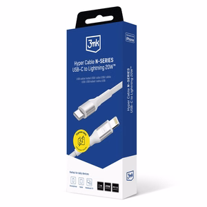 3mk Hyper Cable N-SERIES Кабель USB-C / Lightning 1м 9V/2A 20W - белый