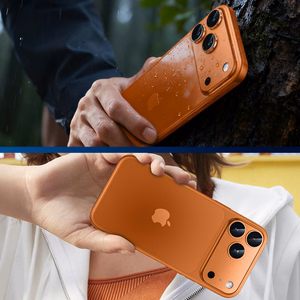Grūdintas stiklas Tel Protect 95% AR+AF, visiškai metalinė kameros apsauga iPhone 17 Pro Max kamerai, mėlyna (kameros salelė)