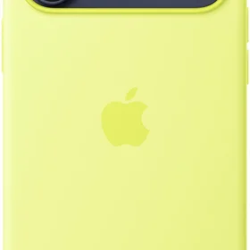 iPhone 17 Pro Max silikoninis dėklas su MagSafe – neoninė geltona