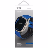 Uniq Linus Airosoft Silicone Dirželis for Apple Watch 1/2/3/4/5/6/7/8/SE/SE2/Ultra 42/44/45/49mm - Mėlynas