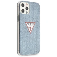 Guess GUHCP12LPCUJULLB iPhone 12 Pro Max 6.7" mėlynas/šviesiai mėlynas kietas dėklas Jeans kolekcija
