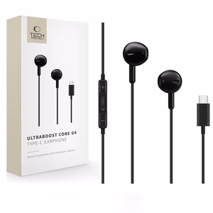 Tech-Protect Ultraboost Core G4 laidinės ausinės su USB-C jungtimi – juodos
