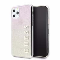 Guess GUHCN65PCUGLGPI iPhone 11 Pro Max rožinis auksas/auksinis rožinis kietas dėklas Gradient Glitter