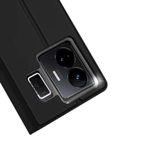 Dux Ducis Skin Pro dėklas Realme GT Neo 5 / Realme GT3 Flip kortelių piniginė stovas juoda