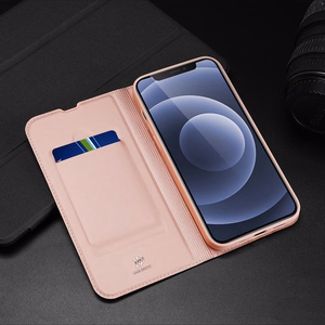DUX DUCIS Skin Pro knygos stiliaus dėklas telefonui iPhone 13 mini (m) - auksinis (m)