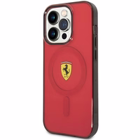 Ferrari FEHMP14XURKR iPhone 14 Pro Max 6.7" raudonas kietas dėklas telefonui pusiau permatomas magnetinis (MagSafe)