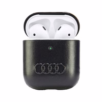 Audi odinis didelio logotipo dėklas AirPods 1 / 2 - juoda