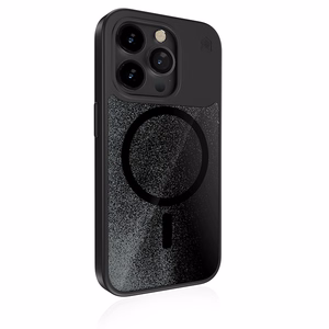 STM Relax Sand MagSafe dėklas, skirtas iPhone 15 Pro Max, juodas ir pilkas