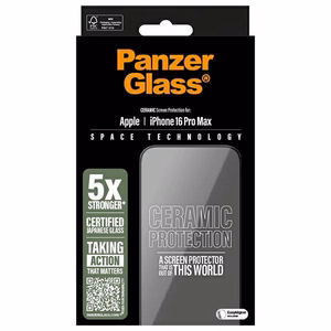 PanzerGlass Keraminis apsauginis stiklas iPhone 16 Pro Max 6.9" Itin platus pritaikymas 2856