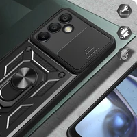 Hibridinis Armor Camshield su stovu ir kameros dangteliu Samsung Galaxy A26 - juoda