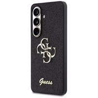 Guess dėklas Fixed Glitter Big 4G Metal Logo for Samsung Galaxy S26 juodas