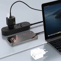 Dudao A28PCEU PD 45W GaN 2xUSB-C Wall Įkroviklis with USB-C Laidas - Juodas
