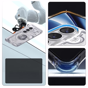 Spigen Ultra Hybrid Mag MagSafe Dėklas for Samsung Galaxy S26 Zero One - Clear and baltas