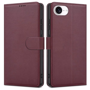 Dėklas Fancy Wallet Samsung A576 A57 5G tamsiai raudonas