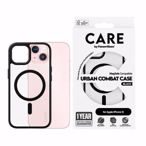 CARE by PanzerGlass Urban Combat Magnetinis dėklas telefonui iPhone 15 - juodas