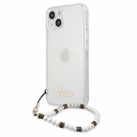 Guess GUHCP13MKPSWH iPhone 13 6.1" Permatomas kietas dėklas Baltas Perlas