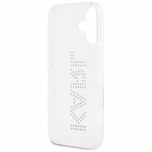 Karl Lagerfeld IML Deimantų logotipas iPhone 16 dėklas - skaidrus