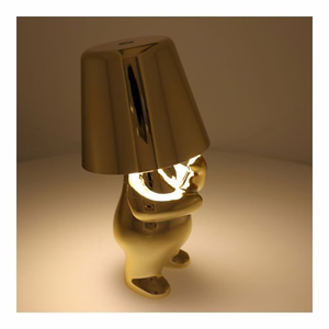 Stalo lempa prie lovos GOLD MAN Art Deco stovintis (versija 3) MLTL