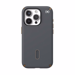 Speck Presidio2 Pro ClickLock MagSafe dėklas, skirtas iPhone 15 Pro, antracito pilkas ir šaltos bronzos spalvos