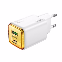 Įkroviklis telefonui Hoco USB A + USB C QC3.0 PD 3A 20W N52 baltas