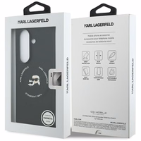 KARL LAGERFELD dėklas telefonui SAMSUNG Z Fold7 KLHMZFD7PSMLRKCK suderinamas su Magnetine (PU K&C) juodas