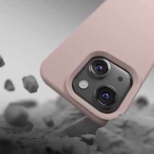 Etteri silikoninis dėklas telefonui iPhone 15 6,1 šviesiai rožinis