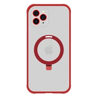 Tel Protect Magiškas MagSafe su stovu dėklas telefonui Iphone 11 Pro Max – raudonas