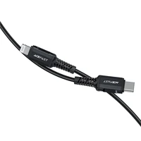 Acefast C4-01 Lightning - USB-C PD kabelis 30W 3A 480Mb/s 1.8m - juodas