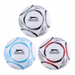 Slazenger 32 plokščių treniruotinis futbolo kamuolys, 5 dydžio, baltas ir raudonas