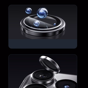 Benks Grūdintas stiklas Glass Warrior metalinis objektyvo apsauginis stiklas kamerai Iphone 17 Pro/17 Pro Max (lęšio 3 vnt.) juodas