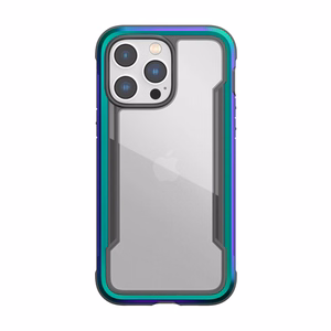 X-Doria Raptic Shield dėklas, skirtas iPhone 14 Pro Max, aliumininis, išbandytas kritimu iš 3 m aukščio, vaivorykštinis