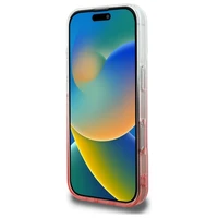 Guess IML Blizgučių gradientas Magnetinis dėklas telefonui iPhone 16 Pro - rožinis