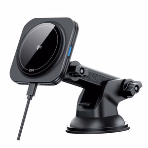 ESR Halolock magnetinis MagSafe QI2 15W automobilinis laikiklis - juodas