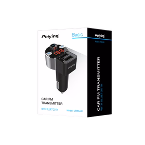 Automobilinis FM transmiteris su Bluetooth funkcija (2 USB lizdai)